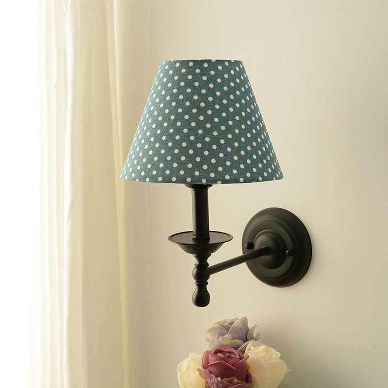 Macaron Wall Mount Light 1-Light Wall Light with Fabric Shade for Dining Room