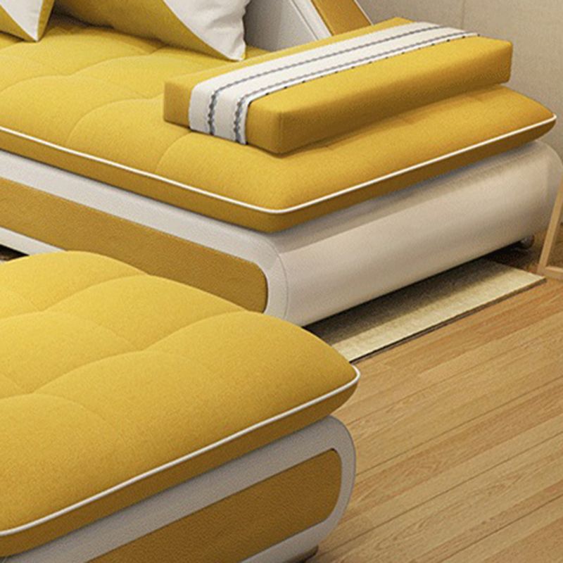 129.13 Inches Long Velvet Sectional Modern Sectional for Living Room