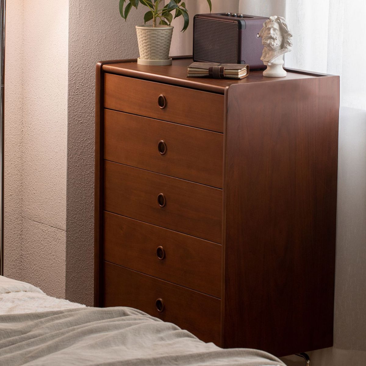 Modern & Contemporary Chest Square Accent Chest in Antique Finish