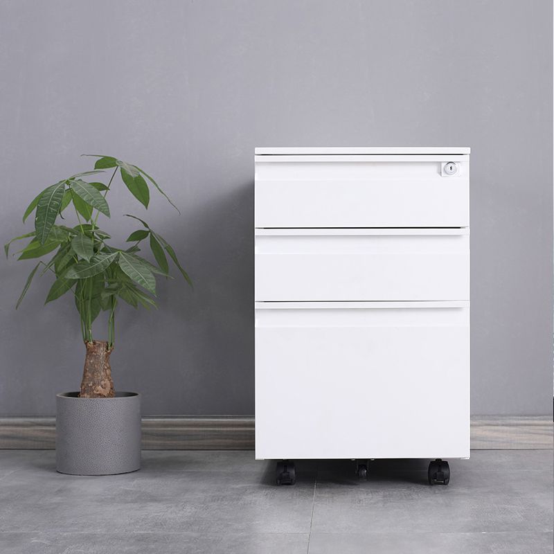 Contemporary Steel File Cabinet File Pedestal Filing Cabinet with Lock and Storage