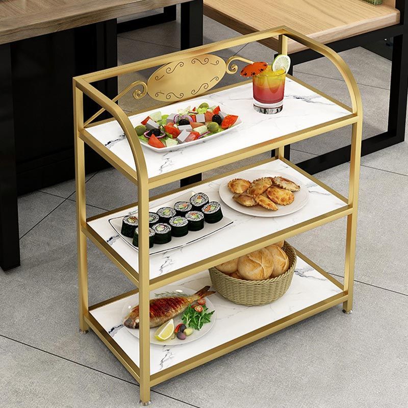 23.62"W Contemporary Metal Prep Table Rolling Prep Table for Dining Room