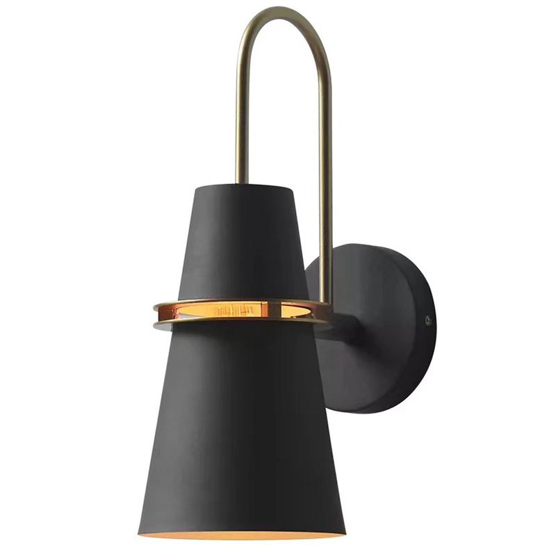 Lámparas de pared cónicas de estilo nórdico accesorios de iluminación de pared metálica para dormitorio