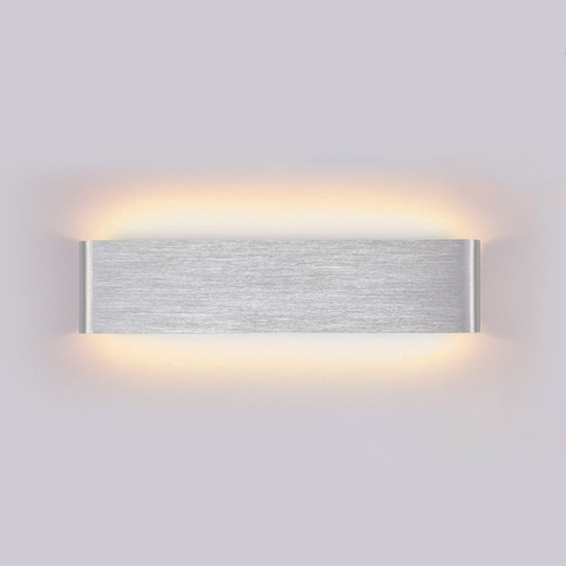 Rectangular Flush Mount Wall Sconce Postmodern Metal Living Room LED Wall Light