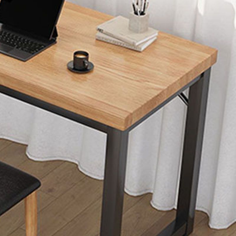 Contemporary Engineered Wood Writing Desk Rectangular Office Desk with Metal Legs