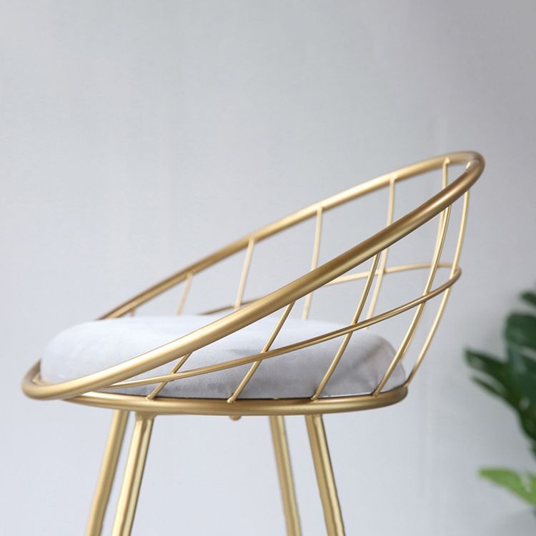 Nordic Style Bar-stool Bucket Counter Bar Stool with Metal Legs