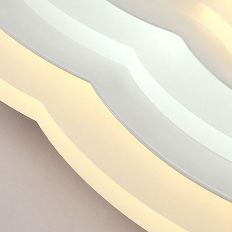 Cloud Kids Bedroom Flush Ceiling Light Acrylic Contemporary LED Flush Mount Lighting Fixture in White
