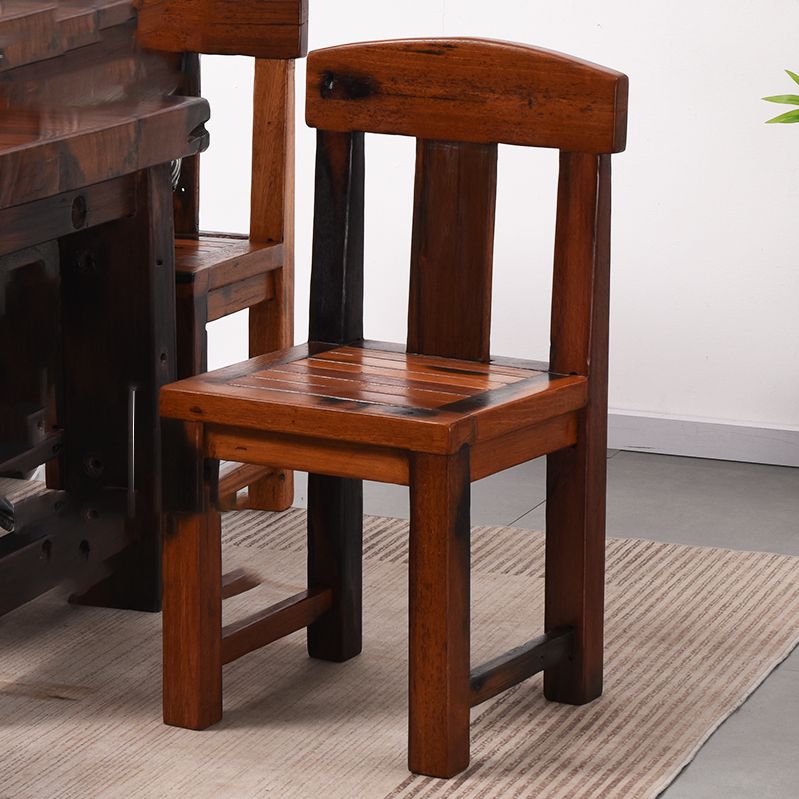 Open Back Dining Side Chair Traditional Solid Wood Dining Chair