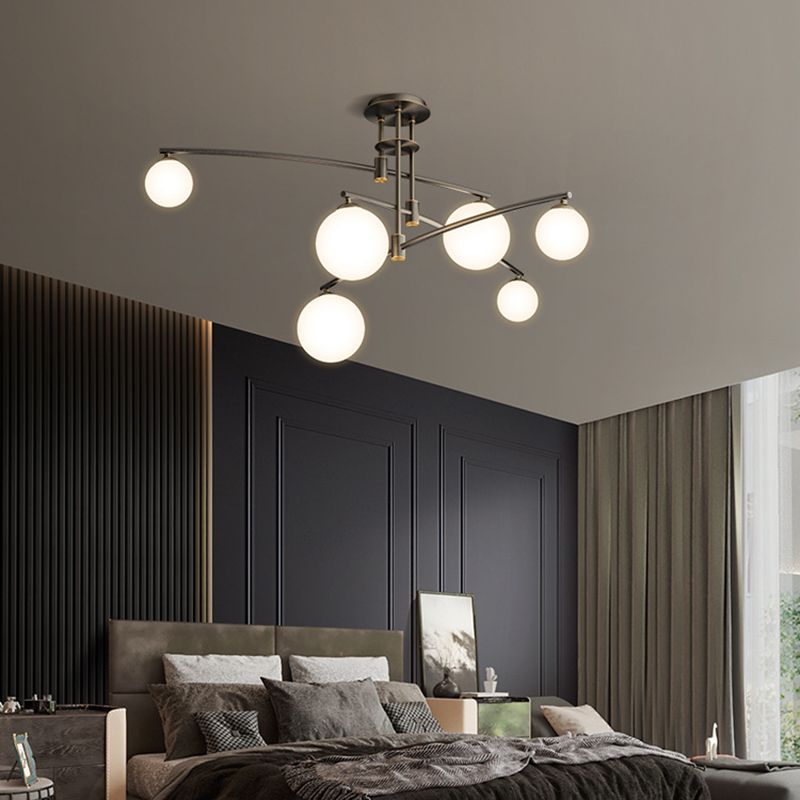 Sphère contemporaine luminaire luminaire de verre à chasse des lumières pour le salon