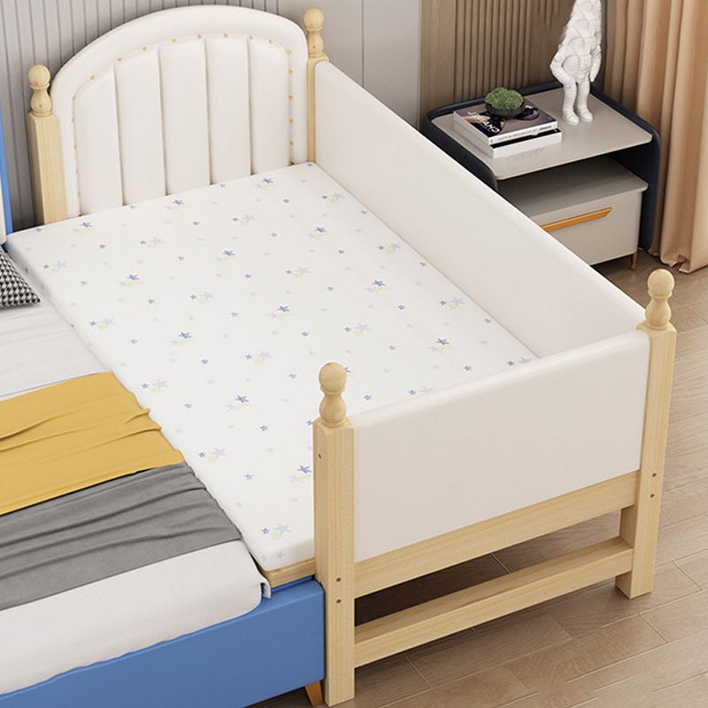 Wood Baby Crib with Mattress Modern Nursery Bed with Guardrail