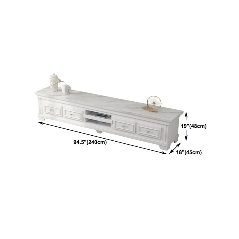 Sintered Stone Enclosed TV Storage Modern TV Cabinet with Glide Drawers