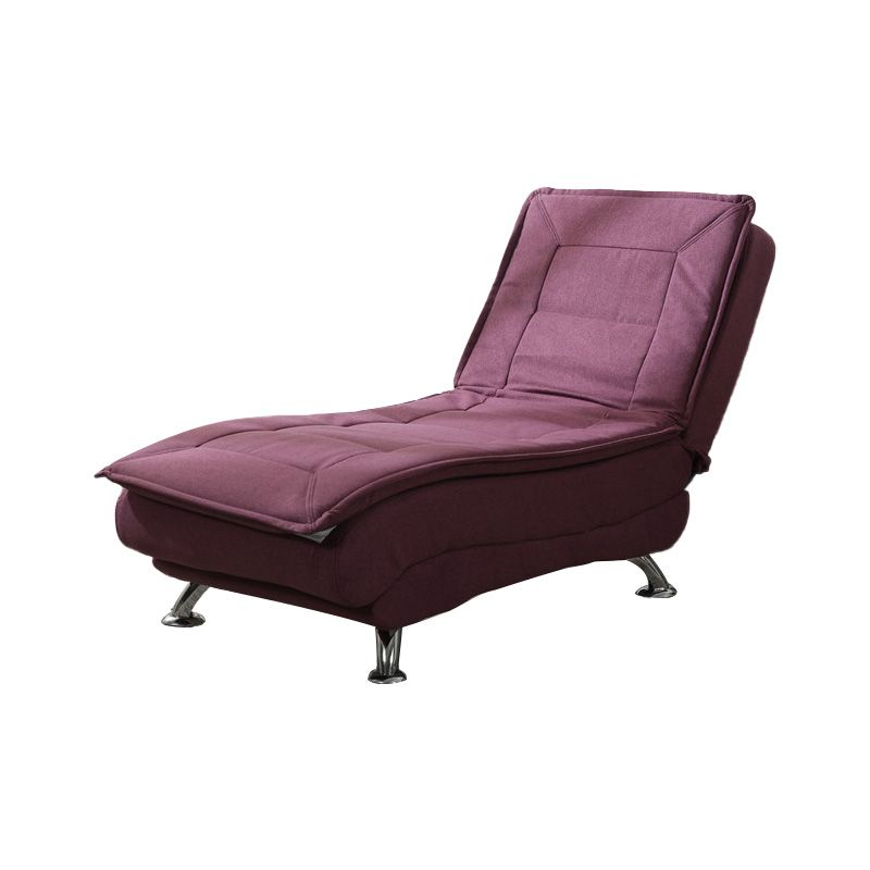 Modern Cotton Blend Lounge Chair Armless Adjustable Sleeper Chair Bed