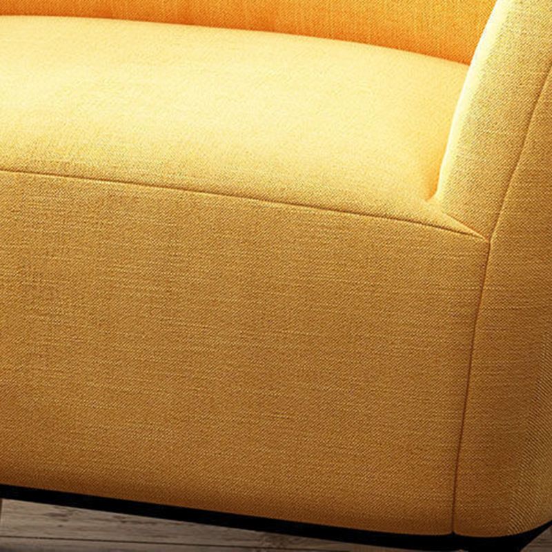 Contemporary Accent Armchair Modern Cotton Blend Accent Chair with Pillow