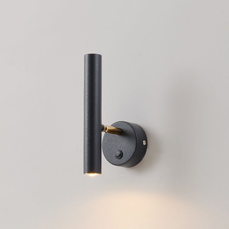 Modern Simple Wall Light Cylinder Shape LED Rotatable Wall Lamp for Living Room