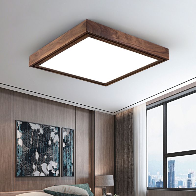 Lámpara de techo empotrada LED cuadrada minimalista contemporánea para sala de estar