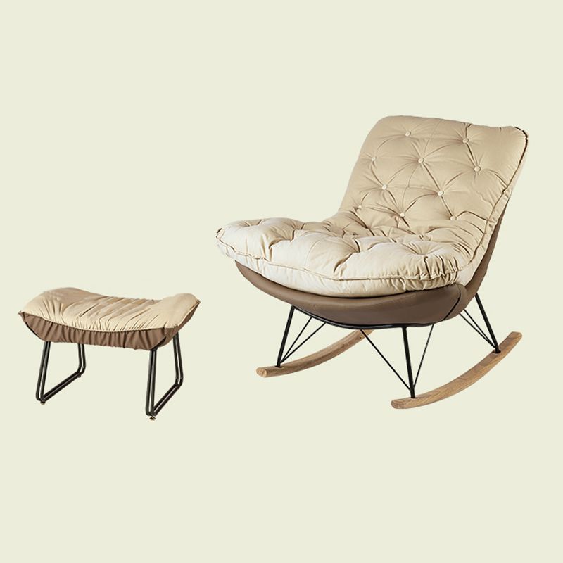 Simple Modern Style Chair Waterproof Single Rocker Chair for Bedroom and Living Room