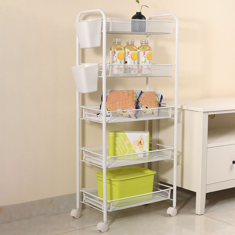 Standard Metal Bookshelf Contemporary Open Back Bookcase with Shelves