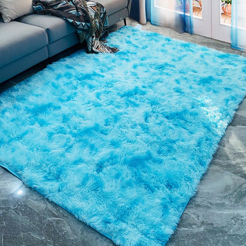 Light Pink Gradual Change Rug Polyester Simple Rug Washable Rug for Drawing Room