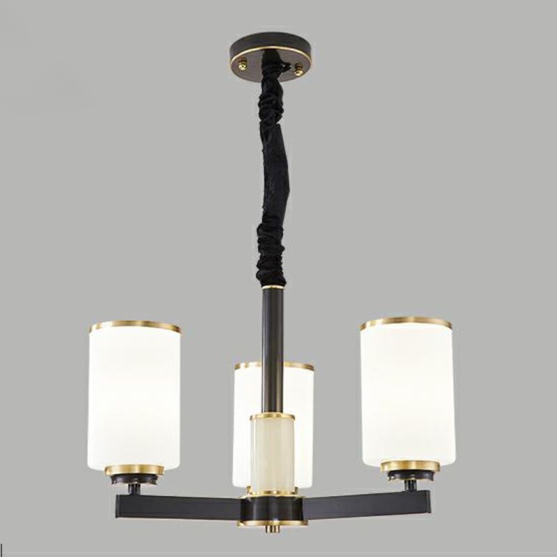 Lichte luxe stijl kroonluchter verlichtingsarmaturen cilindrisch koperen plafond kroonluchter