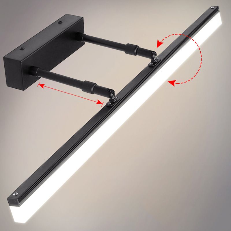 Modern Minimalist Style Linear Vanity Wall Light Fixtures Metal Vanity Lamp with Acrylic Shade