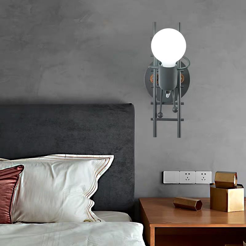 Metal Unique Shape Wall Light Kid Style 1 Light Wall Light Sconce