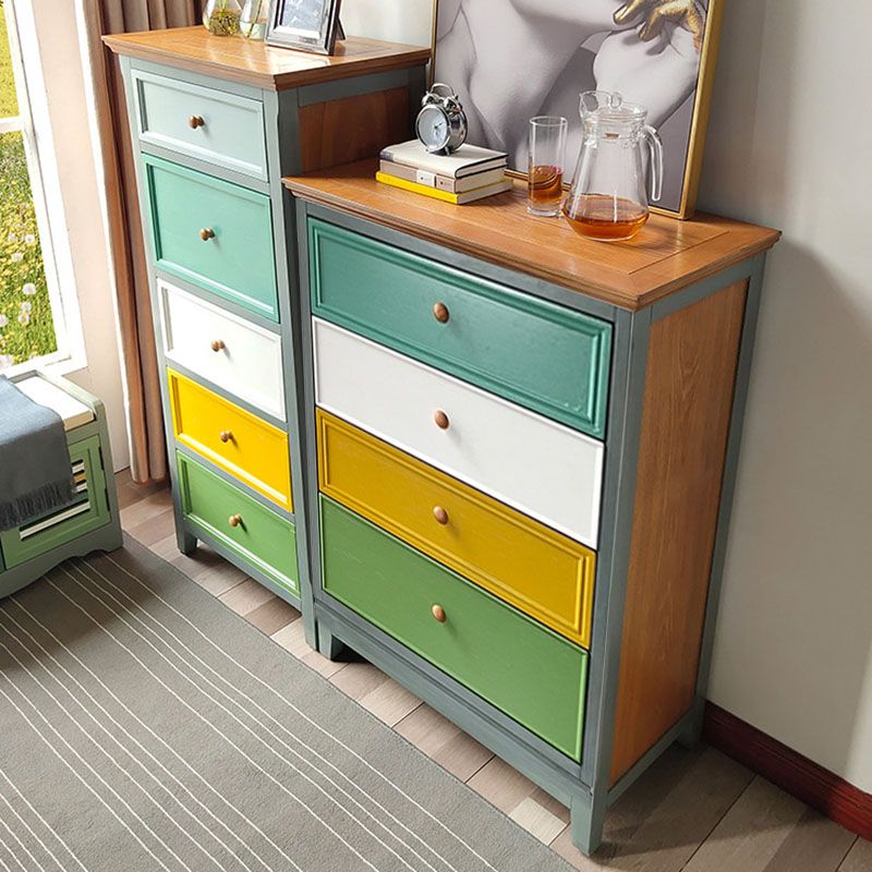 Nautical Vertical Bedroom Chest Wooden 16"Wide Storage Chest