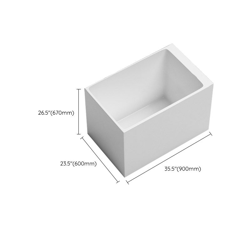 Modern Corner White Acrylic Bathtub Rectangle with Drain Bath Tub
