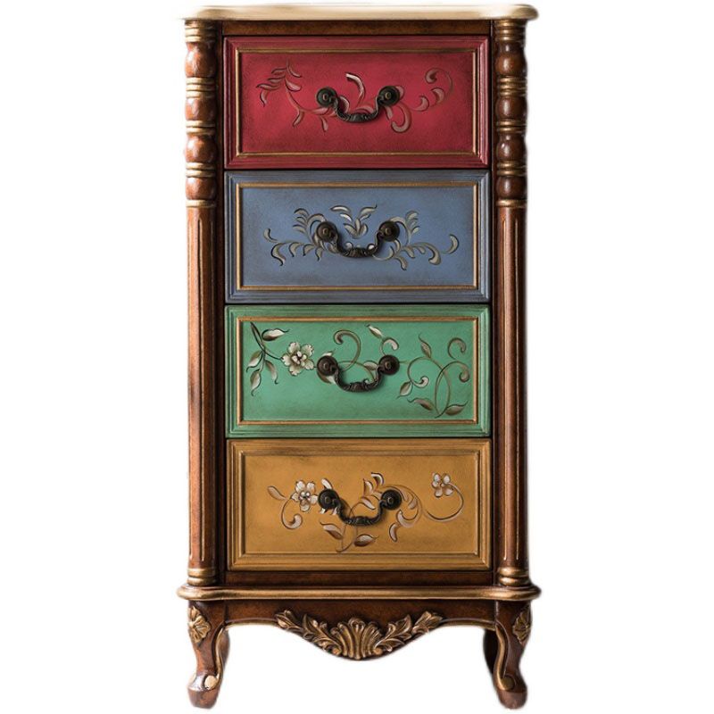 Traditional Vertical Lingerie Chest Wooden Storage Bachelor Chest for Bedroom