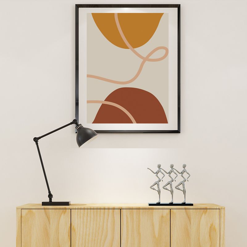 Canvas Textured Painting Nordic Illustrations Geometric Wall Decor for Living Room