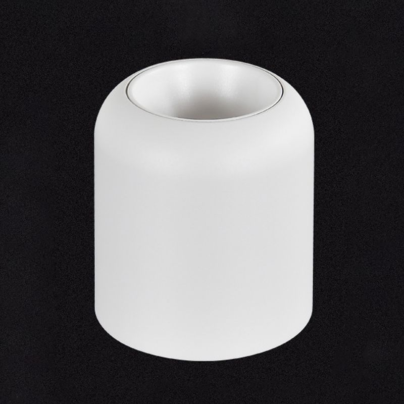 Lámpara de techo LED con forma de cilindro, montaje empotrado de 1 luz de aluminio moderno para hotel de pasillo