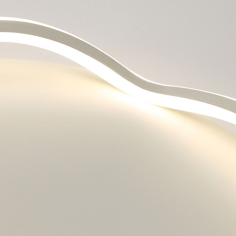 Contemporary Round Flush Light Metal 1 Light Flush Mount Lighting for Bedroom
