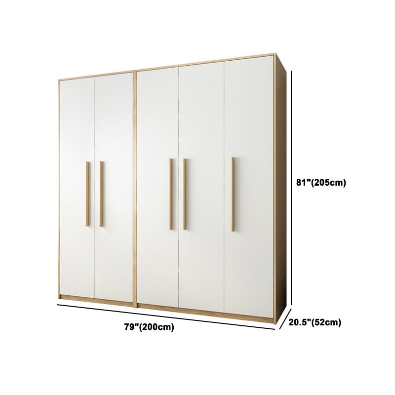 Modern Style Home Wardrobe Armoire Solid Wood and Engineered Wood Wardrobe Cabinet