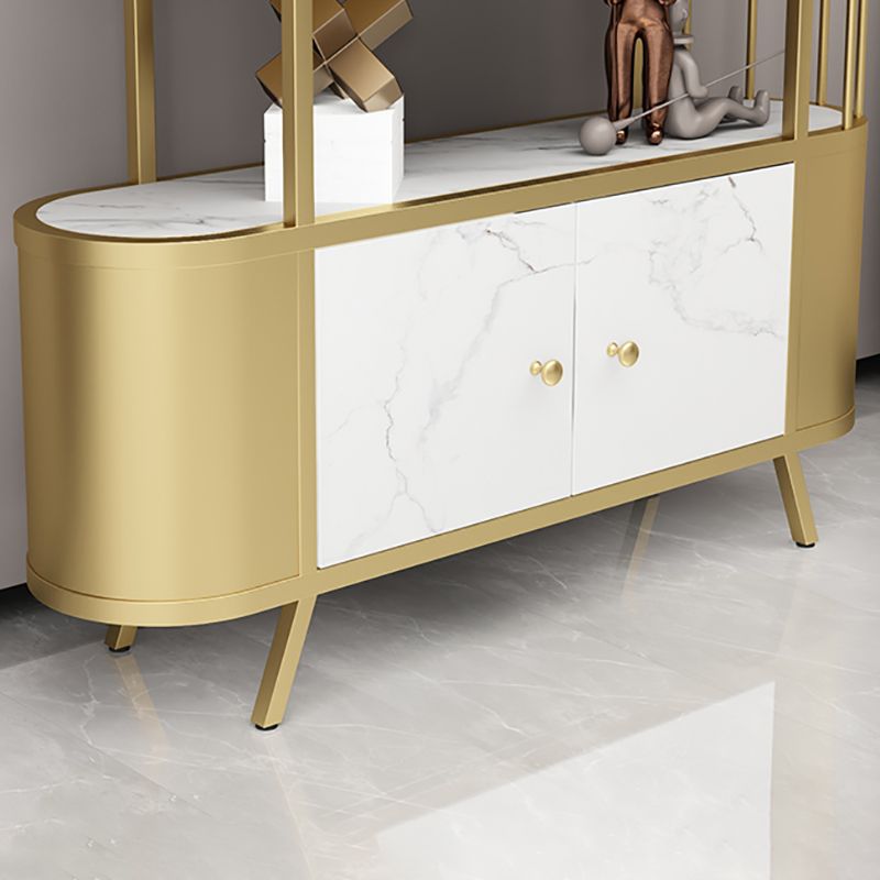 Modern Style Bookshelf Open Back Metal Bookcase for Study Room