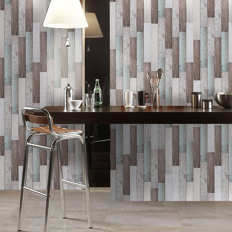 PVC Self Adhesive Wallpaper Countryside Wood Effect Wall Covering for Living Room