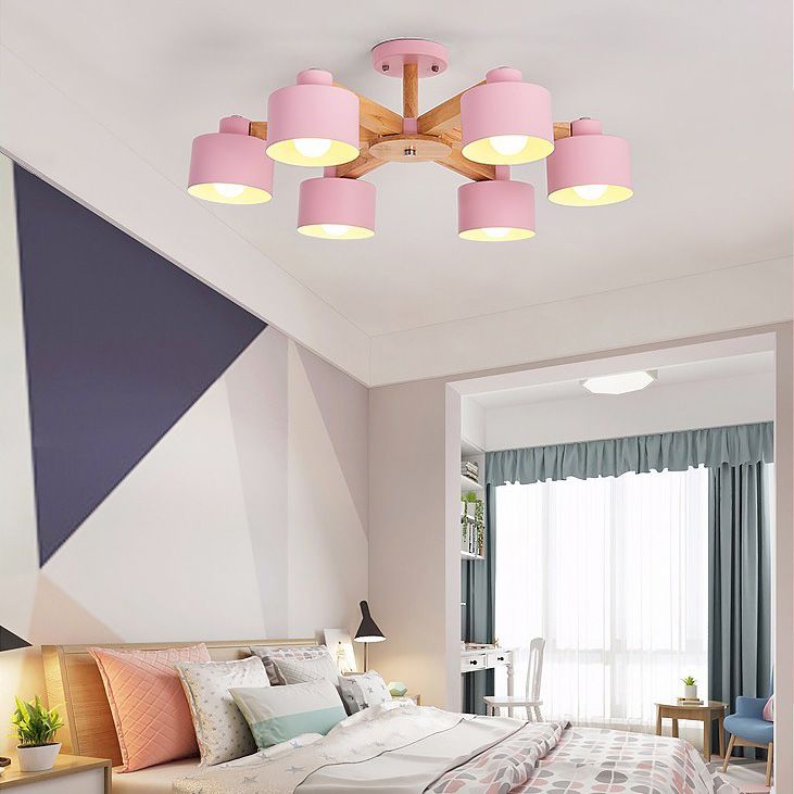 Lampade a sospensione del cilindro in metallo Lampada moderna Multi Lights Suspension Lampada