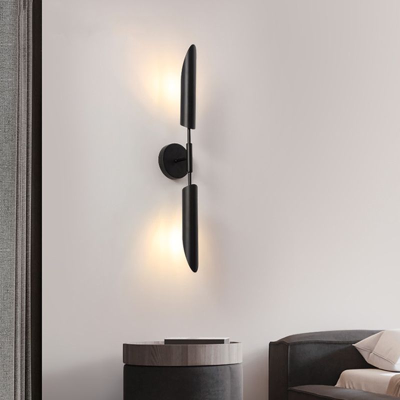 Shaded Wall Lighting Fixture Contemporary Style Metal Bedroom Wall Mounted Light