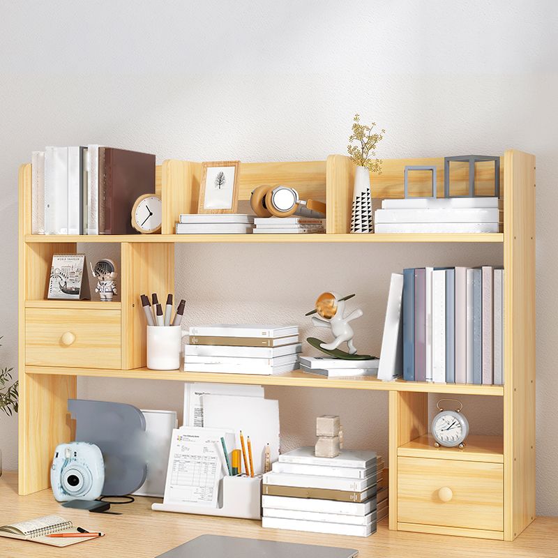 Modern Style Bookshelf Open Back Wood Bookcase for Home Office