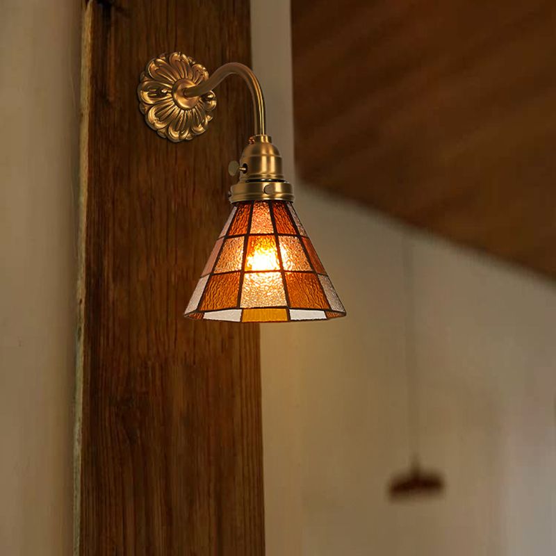 Nordic Style Vanity Light Geometry Shape Vanity Lamp with Glass Shade for Shower Room