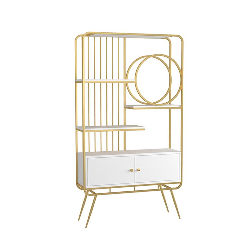 Open Back Standard Bookshelf Metal Bookcase with Shelves for Study Room