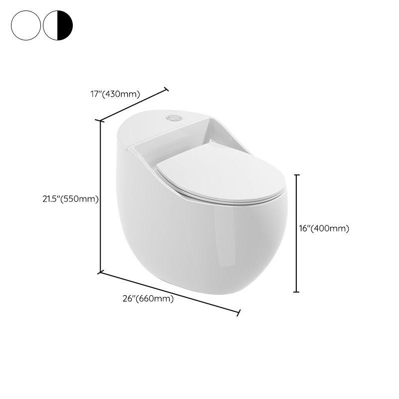 Contemporary One Piece Toilet Bowl Floor Mounted Urine Toilet for Bathroom