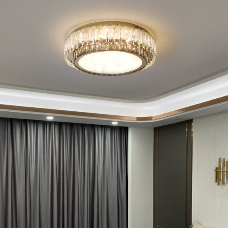 Crystal Modern Style Design Flush Mount Lighting LED Light Fixture for Living Room