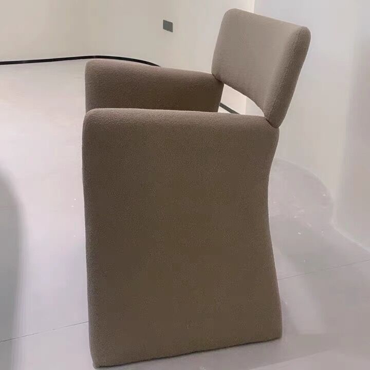 Contemporary Style Arm Chair Wood Open Back Dining Accent Chair for Kitchen
