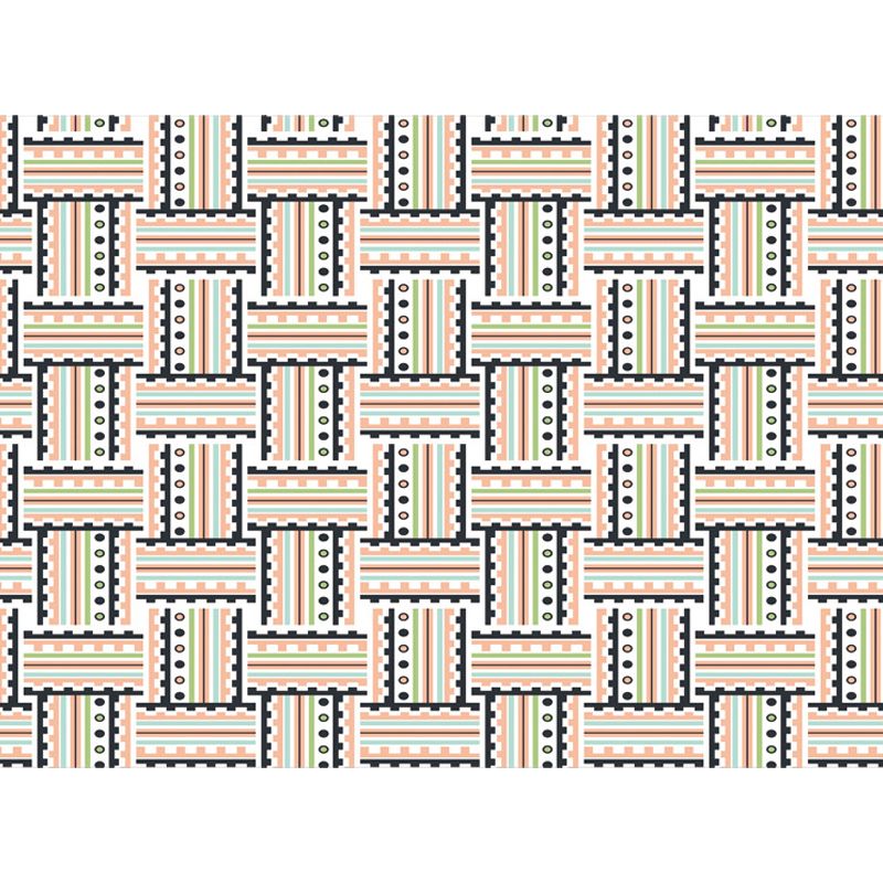 Pink Bedroom Rug Modern Stripes Pattern Area Rug Polyester Washable Anti-Slip Backing Carpet