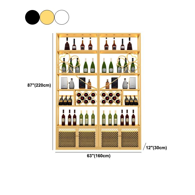 Gold Metal Wine Rack Bottle Freestanding with Shelf Wine Bottle Rack