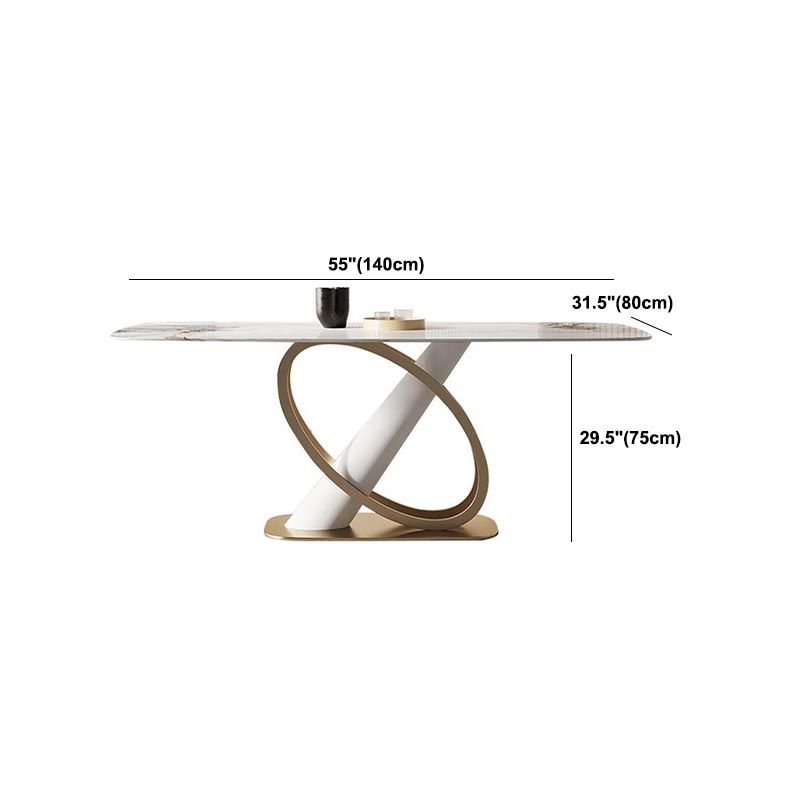 Glam Dining Furniture Set 1/4/5/6/7 Pcs Sintered Stone Dining Table and Chairs