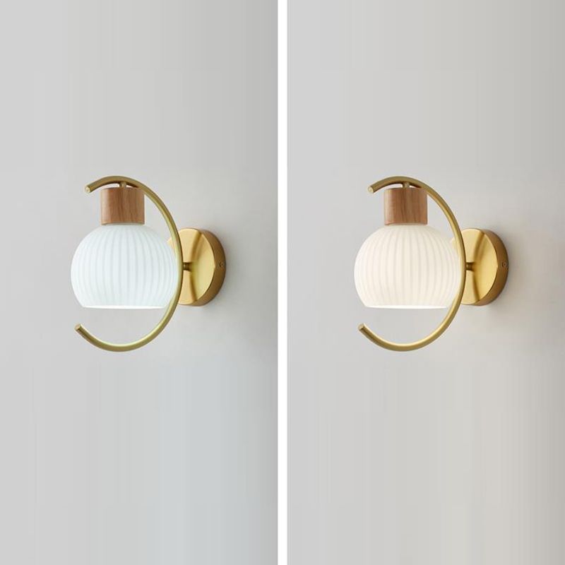Wood Wall Light Fixture Modern Style Wall Lamp for Living Room