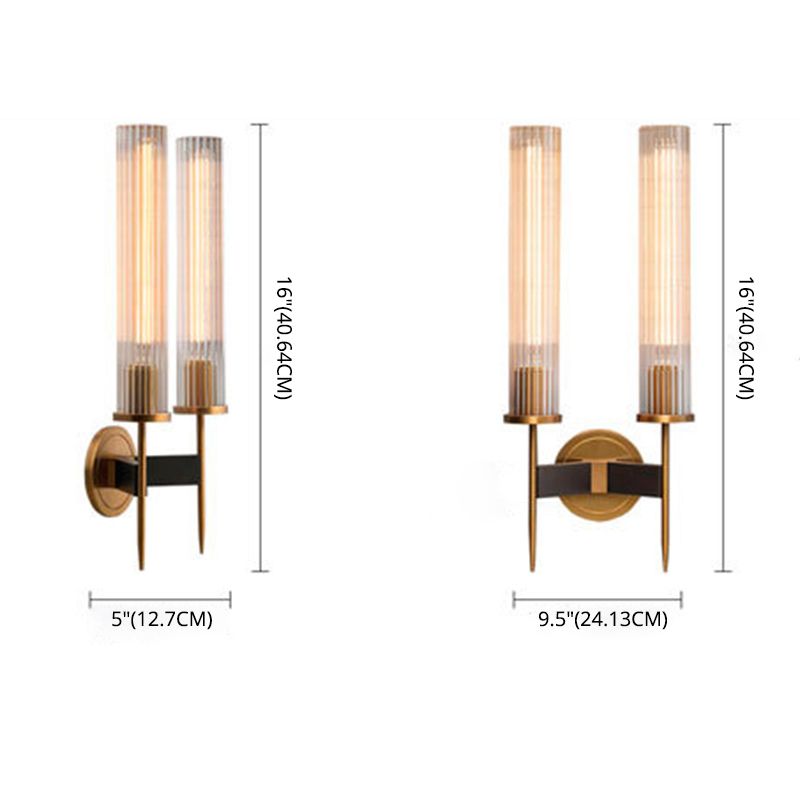 Lampe murale en verre d'éclairage mural cylindrique contemporain pour le salon