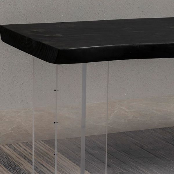 Modern Black in Solid Wood Counter Table Specialty Dining Table for Kitchen