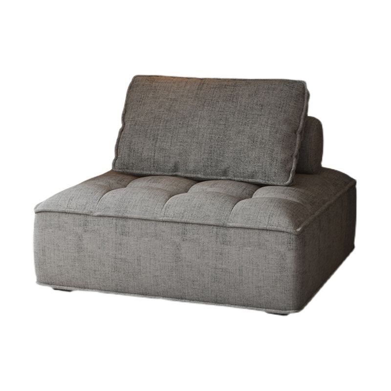 Faux leather Parsons Chair Removable Cushions Armless Chair for Living Room