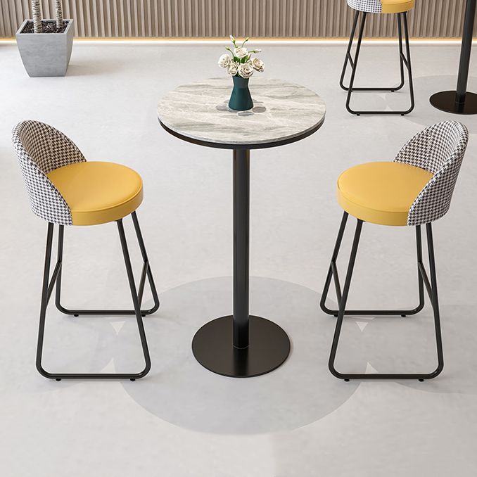 Modern 1/2/3 Pieces Sintered Stone Pub Table Set Fixed Table Counter Table