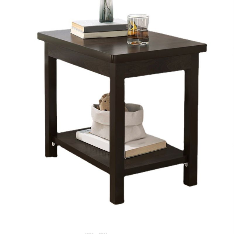 Wooden  Storage End Table  Modern 4 Legs Side Table  for Living Room